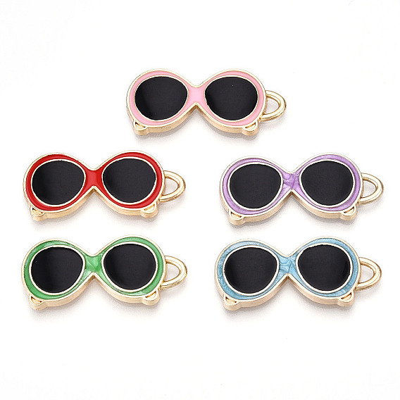 Подвески из эмали и сплава, золотые, очки очарование