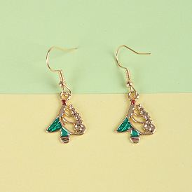 Christmas Tree Earrings - Creative Green Hollow Out Holiday Jewelry