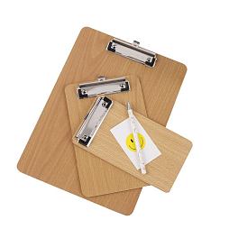 Wooden Clipboard, with Iron Clips, for Office, Hospital, Rectangle