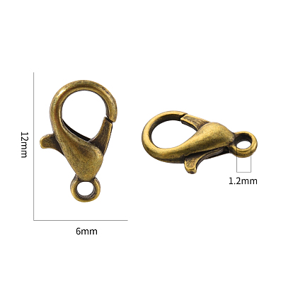 Zinc Alloy Lobster Claw Clasps