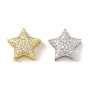 Покрытие стойки латунные прозрачные бусины из кубического циркония, без кадмия и без свинца, долговечный, звезда