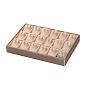 Wooden Earring Presentation Boxes, Covered with PU Leather and Iron Accessories, Rectangle