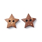 Lovely Stars 2-hole Basic Sewing Button, Coconut Button, 15mm