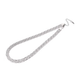 9мм 304 ожерелья из плетеной цепочки из нержавеющей стали с рисунком «елочка»