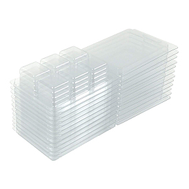 Plastic 6-Compartment Square Paraffin Box Aromatherapy Candle Box, for DIY Candle Making