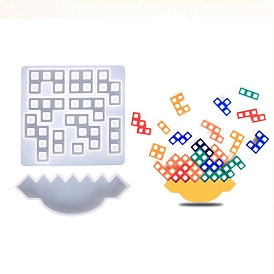 Stacking Puzzle Silicone Molds, Resin Casting Molds, for UV Resin & Epoxy Resin Craft Making
