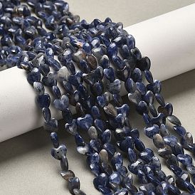 Природный содалит бисер нитей, сердце