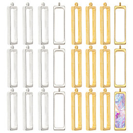 48 шт 2 цвета подвески из сплава, прямоугольные