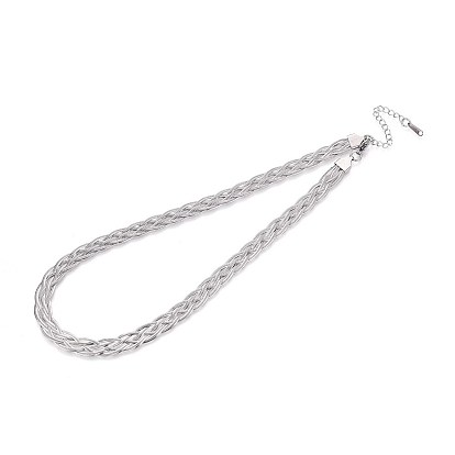 9мм 304 ожерелья из плетеной цепочки из нержавеющей стали с рисунком «елочка»