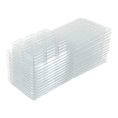 Plastic 6-Compartment Square Paraffin Box Aromatherapy Candle Box, for DIY Candle Making