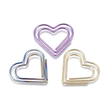 Heart Shape Iron Paper Clips, Cute Paper Clips, Funny Bookmark Marking Clips