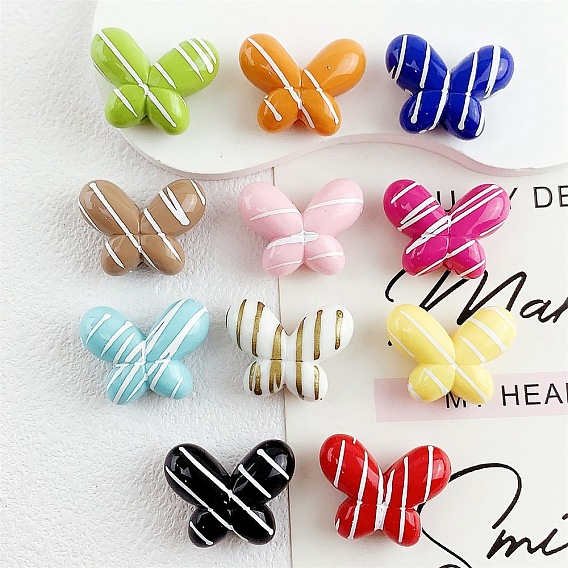 Непрозрачные акриловые бусины, бабочка