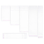 300Pcs 6 Styles OPP Cellophane Bags, Rectangle