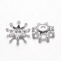 Alloy Bead Caps, Cadmium Free & Lead Free, Flower, Multi-Petal