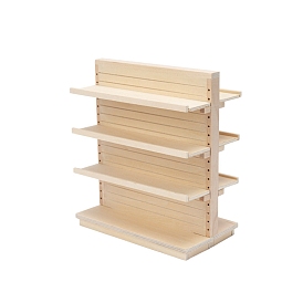 Miniature Double-sided 4 Tiers Wood Display Racks, for Dollhouse, Rectangle