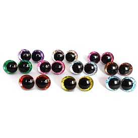 Plastic Safety Craft Eye, with Spacer, PU Ring, for DIY Doll Toys Puppet Plush Animal Making