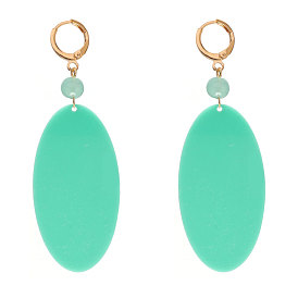 Акриловые серьги-кольца, золотые