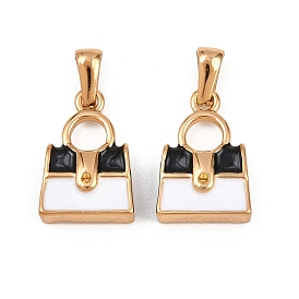 304 из нержавеющей стали горный хрусталь подвески, Эмаль стиле, пакет, золотые