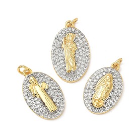 Латунные микро проложить кубического циркония подвески, овальные, без кадмия и без свинца, с целью перехода в кольце