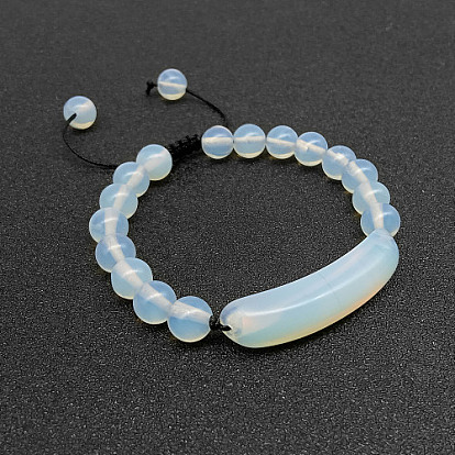 Natural & Synthetic Gemstone Bead Braided Bead Bracelets for Women Men