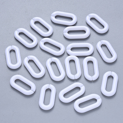 Opaque Acrylic Linking Rings, Quick Link Connectors, For Jewelry Cable Chains Making, Oval