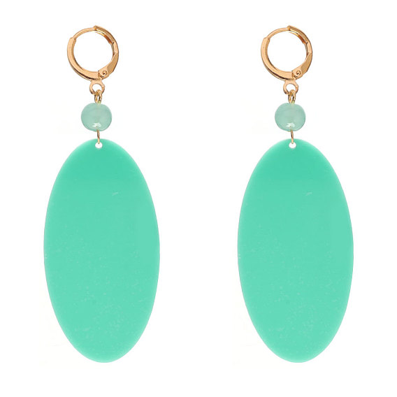 Акриловые серьги-кольца, золотые