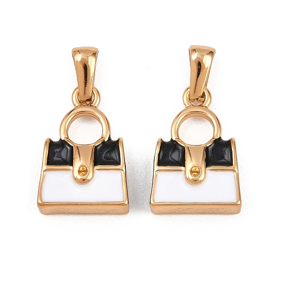 304 из нержавеющей стали горный хрусталь подвески, Эмаль стиле, пакет, золотые