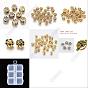 120Pcs 6 Styles Tibetan Style Alloy Beads, Flower