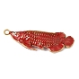 304 Stainless Steel Enamel Big Pendants, Fish Charms, Ion Plating(IP)