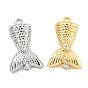 Латунные микропаве прозрачные подвески с фианитом, рыбий хвост