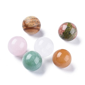 Gemstone Beads, Gemstone Sphere, No Hole/Undrilled, Round