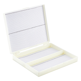 1Pc Plastic Microscope Slide Storage Box, Rectangle