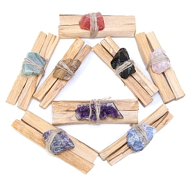 Raw Natural Amethyst with Palo Santo Stick Home Decorations, for Mental Relaxation, Meditation And Stress Relief