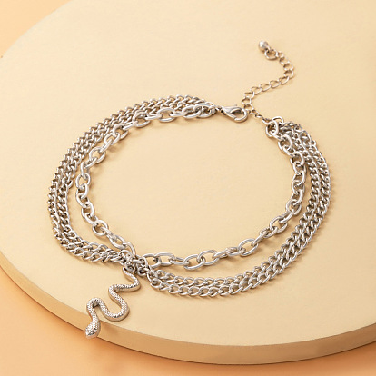 Alloy Chains Multi-layer Anklets, with Charms