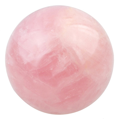 Natural crystal ball pink quartz handicraft ornaments natural pink crystal ball home office desk with wooden base decoration