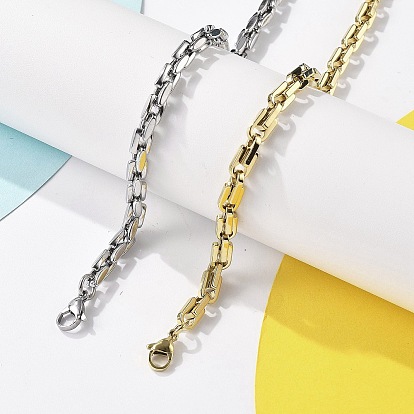 304 браслеты из нержавеющей стали с замковыми звеньями для женщин и мужчин