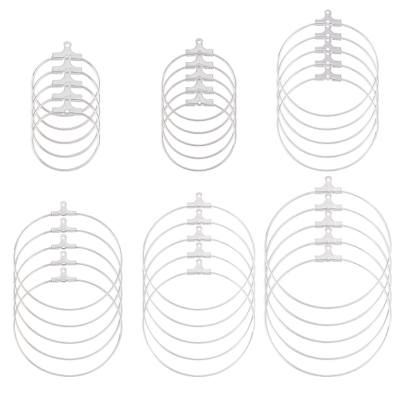 304 Stainless Steel Hoop Earrings, Earring Accessories
