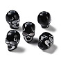 Непрозрачные акриловые европейские бусины с распылением, бусины с большим отверстием, череп головы