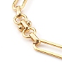 Brass Link Chain Bracelets, with Toggle Clasps