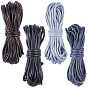 4 pièces 4 couleurs cordons ronds tressés en polyester ciré, pour bricolage