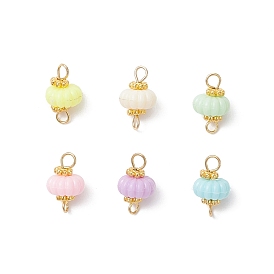 Пластиковые гофрированные соединительные подвески, форма тыквы, с 304 двойными петлями из нержавеющей стали, золотые