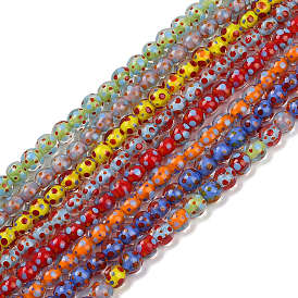 Нити бусины ламворд ручной работы, круглый в горошек