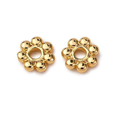 Brass Spacer Beads, Nickel Free, Rack Plating, Flower