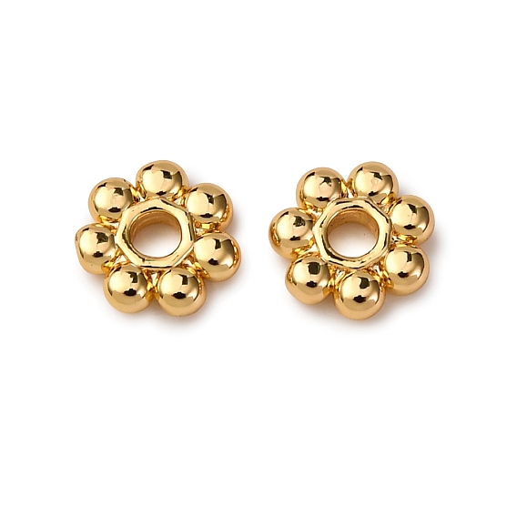 Brass Spacer Beads, Nickel Free, Rack Plating, Flower