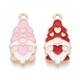 Рождественские эмали сплава подвески, чары гнома, золотые, без кадмия, без никеля и без свинца