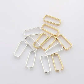 Iron Quick Link Connectors, Linking Rings, Rectangle, 20~21x7~9x4mm, Hole: 18x6mm