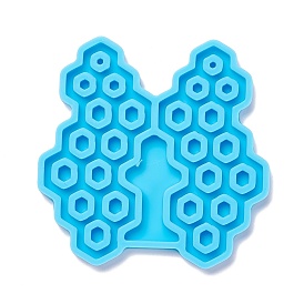 Moules en silicone pendentif bricolage en nid d'abeille, pour création de la boucle d'oreille , moules de résine, pour la résine UV, fabrication de bijoux en résine époxy