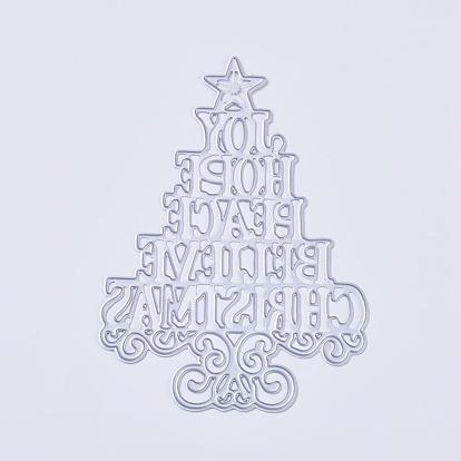 Christmas Theme, Carbon Steel Cutting Dies Stencils, for DIY Scrapbooking/Photo Album, Decorative Embossing DIY Paper Card, Christmas Tree