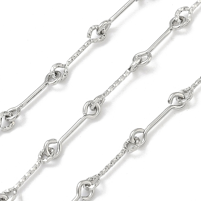 Ручная работа 304 цепочки из нержавеющей стали с текстурированными звеньями, несварные, с катушкой