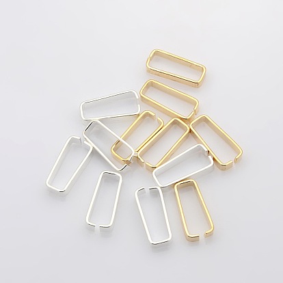 Iron Quick Link Connectors, Linking Rings, Rectangle, 20~21x7~9x4mm, Hole: 18x6mm